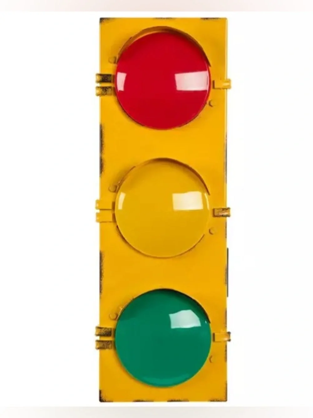 Light Up Traffic Light Metal Wall Decor